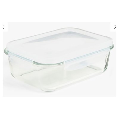 John Lewis Airtight Leak-Proof Glass Storage Container, 670ml, Clear
