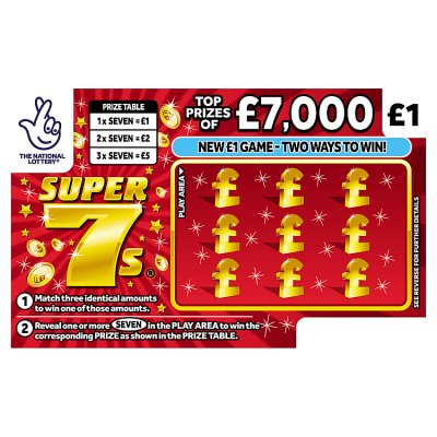 Super 7s Scratchcard