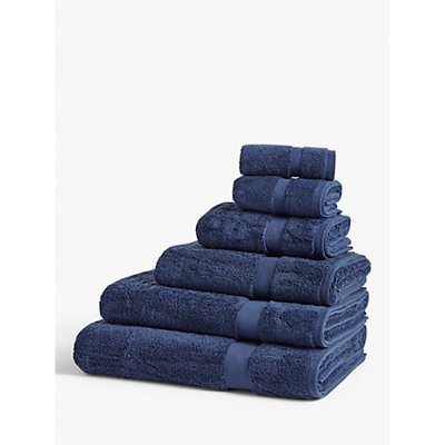 John Lewis Egyptian Cotton Bath Towel, Navy
