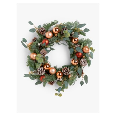 Copper Bauble Wreath