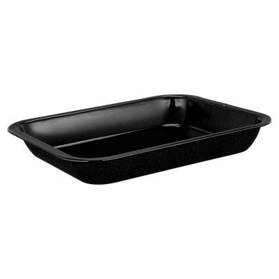 John Lewis Vitreous Enamel Rectangular Non-Stick Roaster Oven Dish, Medium, L32cm