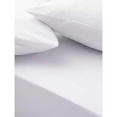 Anyday Pure Cotton Fitted Sheet Single White