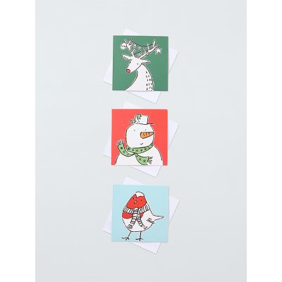 Mini Cube Illustrated Christmas Boxed Cards 30