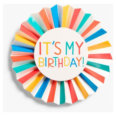 Happy Birthday Rosette Badge