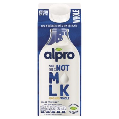 Alpro Oat Milk Chilled Dairy Free Whole Milk Alternative