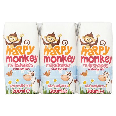 Happy Monkey Milkshakes Strawberry