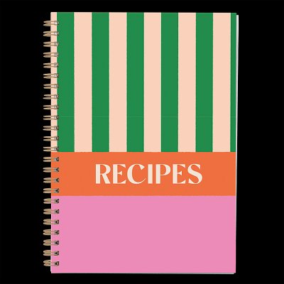 A5 Cabana Stripe Recipe Journal