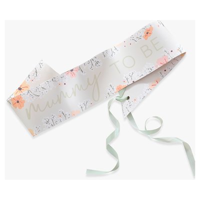 Floral Mum to be Sash