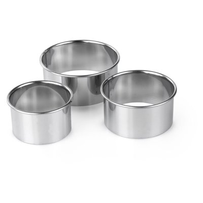 Tala Stainless Steel Round Cookie & Pastry Cutters, Set of 3