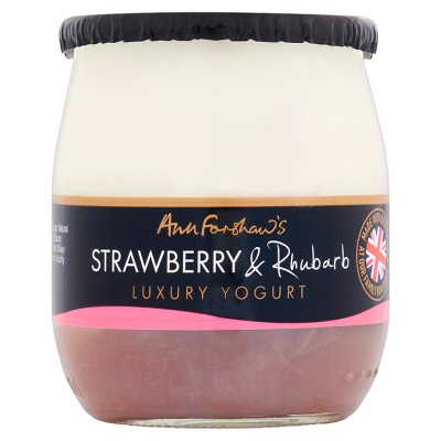 Ann Forshaw's Strawberry & Rhubarb Glass Jar Yogurt
