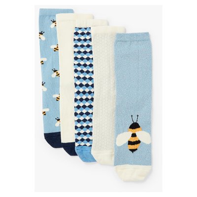 John Lewis 5pk Bees Ankle Highs