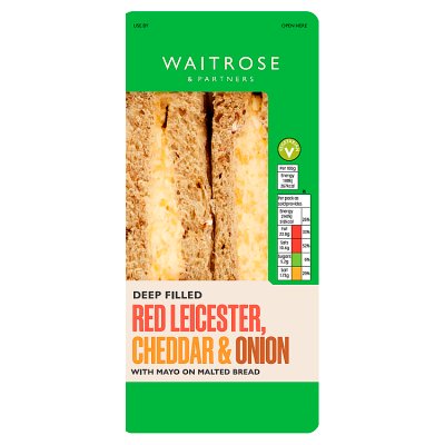 Waitrose Deep Filled Cheese & Onion Sandwich