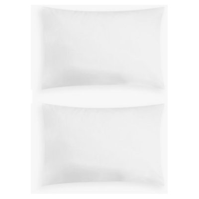 Polycotton 144 TC White Standard Pillow Cases 2 Pack