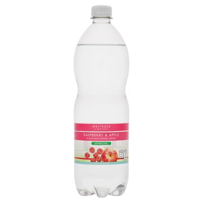 Waitrose Sparkling Raspberry & Apple Flavoured Water NAS