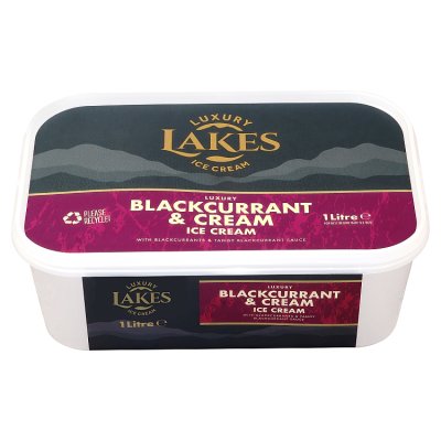 Lakes Blckcurrant & Cream Ice Cream