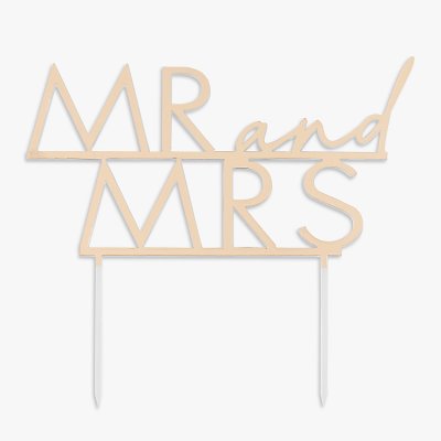 Gold Mr/Mrs Cake Topper