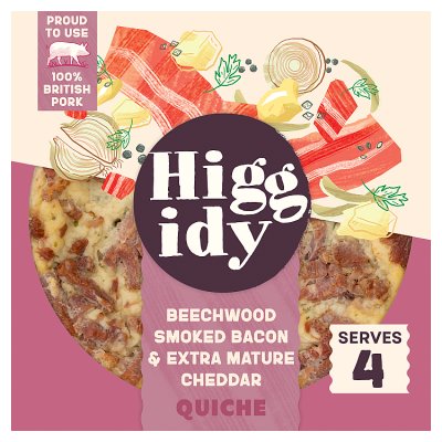 Higgidy Beechwood Smoked Bacon & Mature Cheddar Quiche