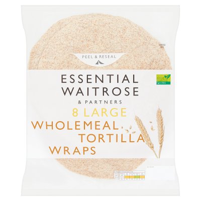 Essential 8 Large Wholemeal Tortilla Wraps