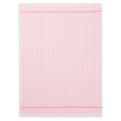 John Lewis ANYDAY Check Terry Cotton Tea Towel, Orchid