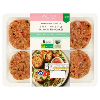Waitrose 6 Mini Thai-Style Salmon Fishcakes