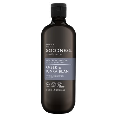 Baylis & Harding Goodness Mens Amber & Tonka Bean Shower Gel