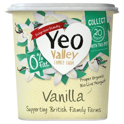 Yeo Valley Organic 0% Fat Vanilla Yogurt