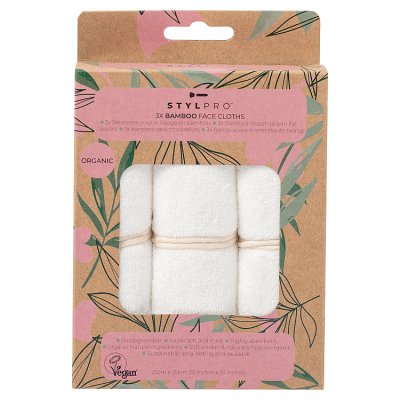 Stylpro Organic Bamboo Face Cloths