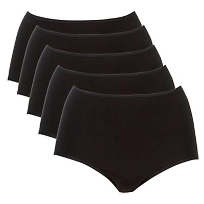 John Lewis Black Cotton Full Brief Size 12