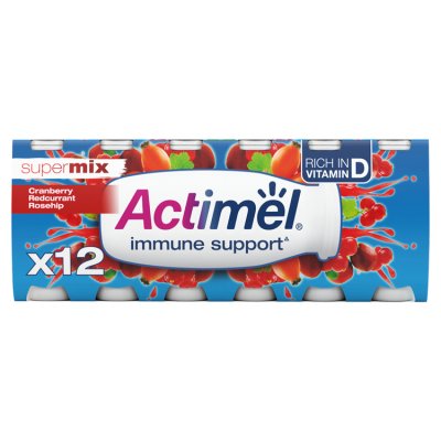 Actimel Supermix Cranberry Redcurrant Rosehip Yogurt Drink