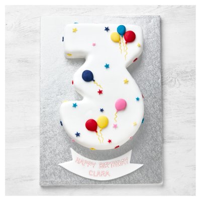 3rd Birthday Balloon Stars Cake Waitrose Partners