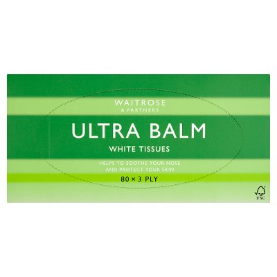 Waitrose Ultra Balm White Tissues