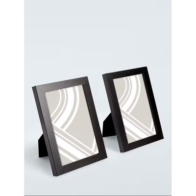 John Lewis Black Photo Frame, 7 x 5" (18 x 13cm), Set of 2