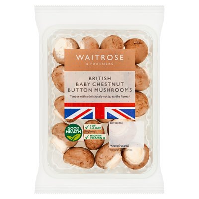 Waitrose British Baby Chestnut Mushrooms