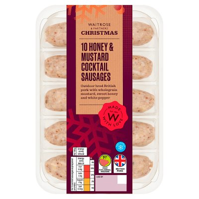 Waitrose Christmas 10 Honey & Mustard Cocktail Sausages