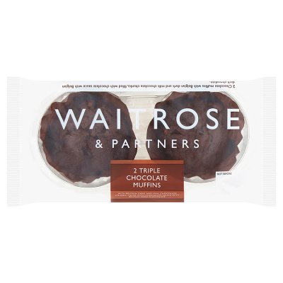 Waitrose 2 Triple Chocolate Muffins