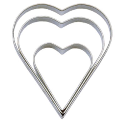 Tala Heart Stainless Steel Cookie & Pastry Cutters, Set of 3