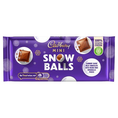 Cadbury Milk Chocolate Mini Snow Balls Chocolate Bar