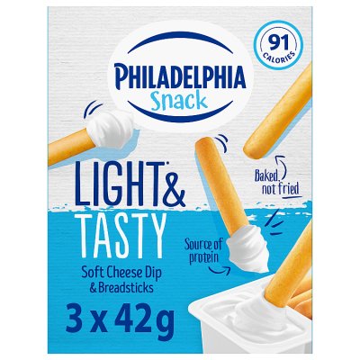 Philadelphia Light & Tasty Breadsticks & Dip Lunchbox Snack Cheese