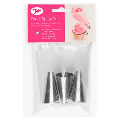 Tala Icing Bag & 3 Nozzles Piping Set