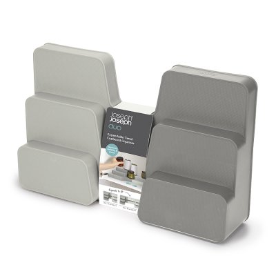 Joseph Joseph Duo Expandable Tiered Organiser, Grey