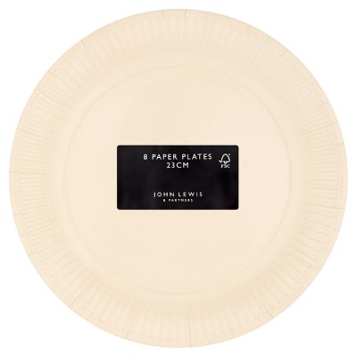 JL Cream Paper Plates 8 pack