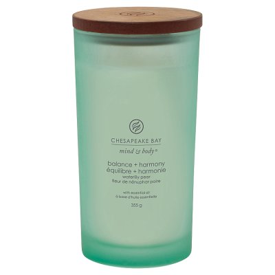 Chesapeake Bay Balance & Harmony Scented Candle Jar, Large, Waterlily & Pear