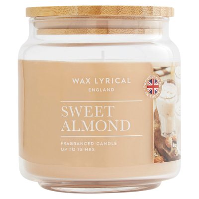 Wax Lyrical Candle, Medium Jar, Sweet Almond
