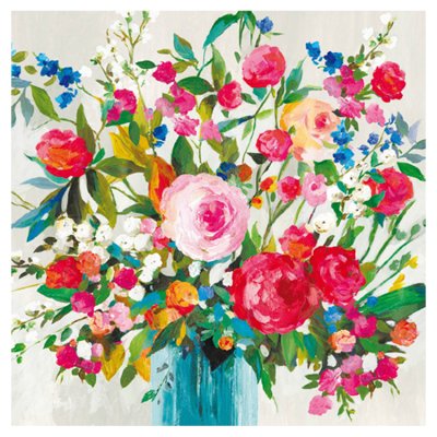 Birthday Greetings Card - Flower Vase