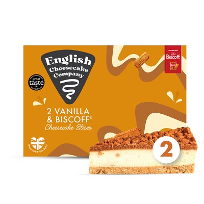 English Cheesecake Co. 2 Vanilla & Biscoff Slices