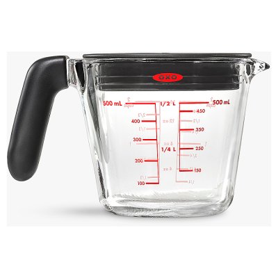OXO Good Grips Glass Measuring Jug with Lid, 500ml