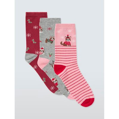 Christmas Corgi Socks 3PK