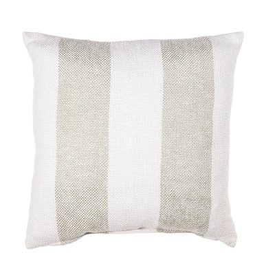 Premier Broad Striped Cushion, Sage Green, 45cm