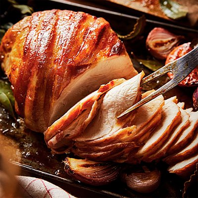 Free Range Butter Basted Turkey Joint with Smoked Bacon