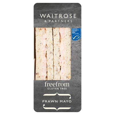 Waitrose Free From Prawn Mayo Sandwich on gluten free seeded bread